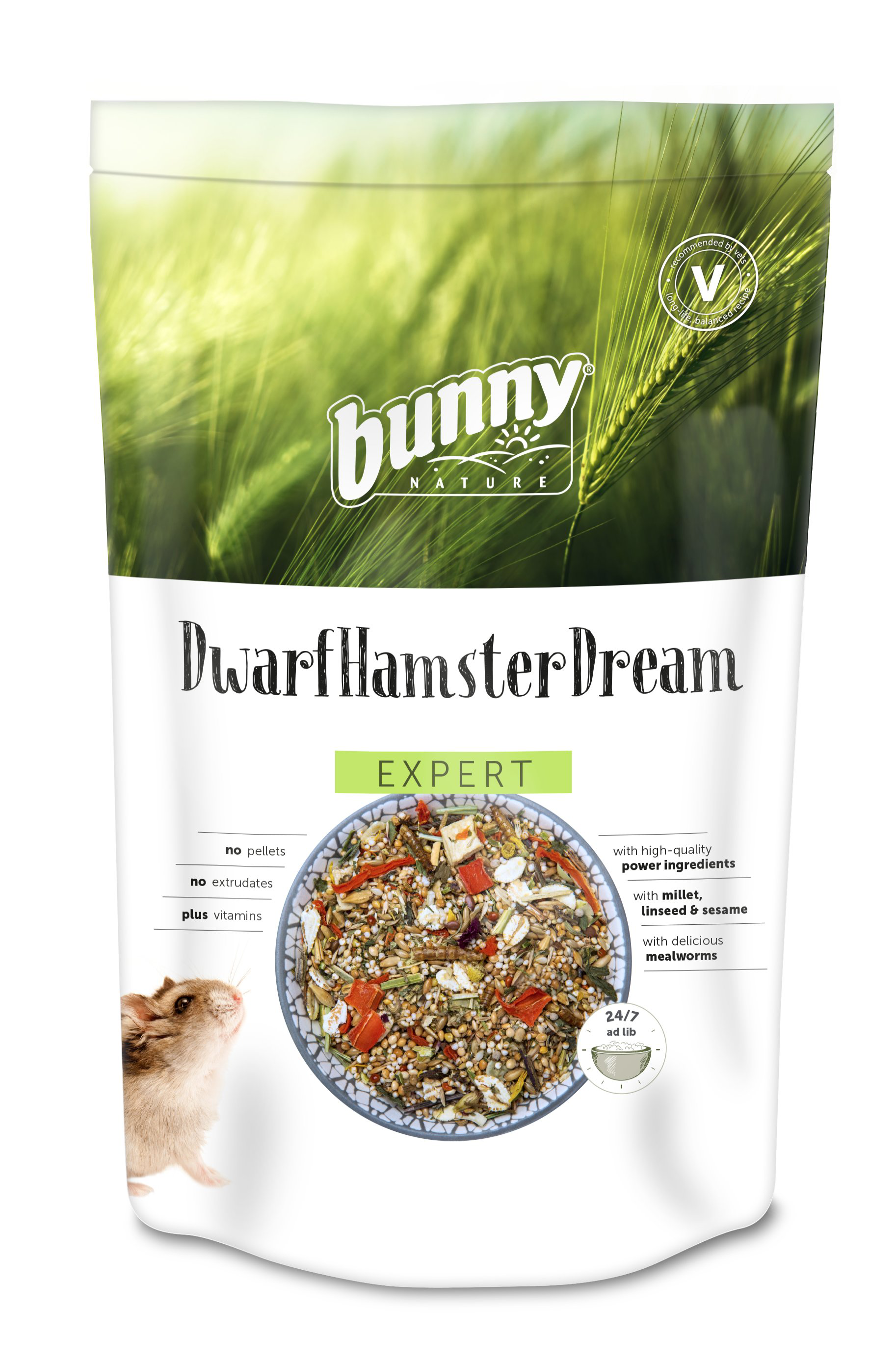BunnyNature - Alimentation hamster nain DwarfHamsterDream EXPERT - 500g Image num&eacute;ro 1