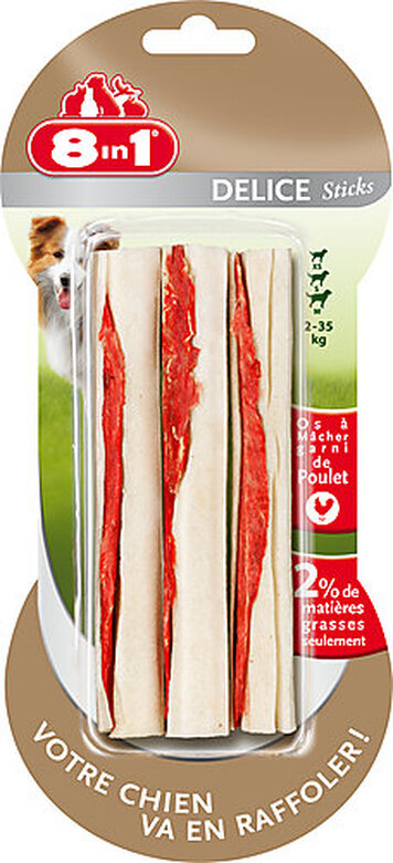 8in1 - Friandises Os Sticks Poulet Delice pour Chien - x3 image number null