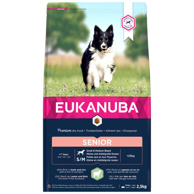 Eukanuba -  Croquettes Chien Senior Pour Petite et Moyenne Race Agneau&Riz 2,5kg