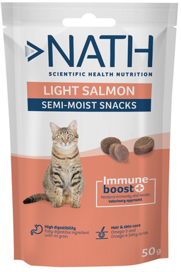 Nath - Friandises Light Salmon Immune boost+ au Saumon pour Chats - 50g