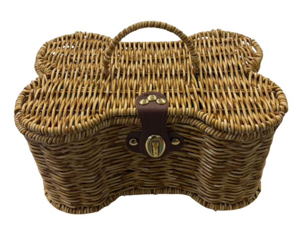 Wonder Christmas - Panier de Rangement en Osier en Forme D'os pour Chiens - 26,5cm Image num&eacute;ro 3