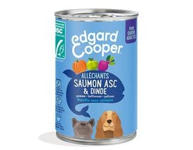 Edgard & Cooper - Boite sans Céréales Saumon et Dinde pour Chien Adulte - 400g