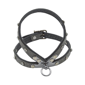 Comme Un Roi - Harnais Cuir So Nature Gris pour Chien