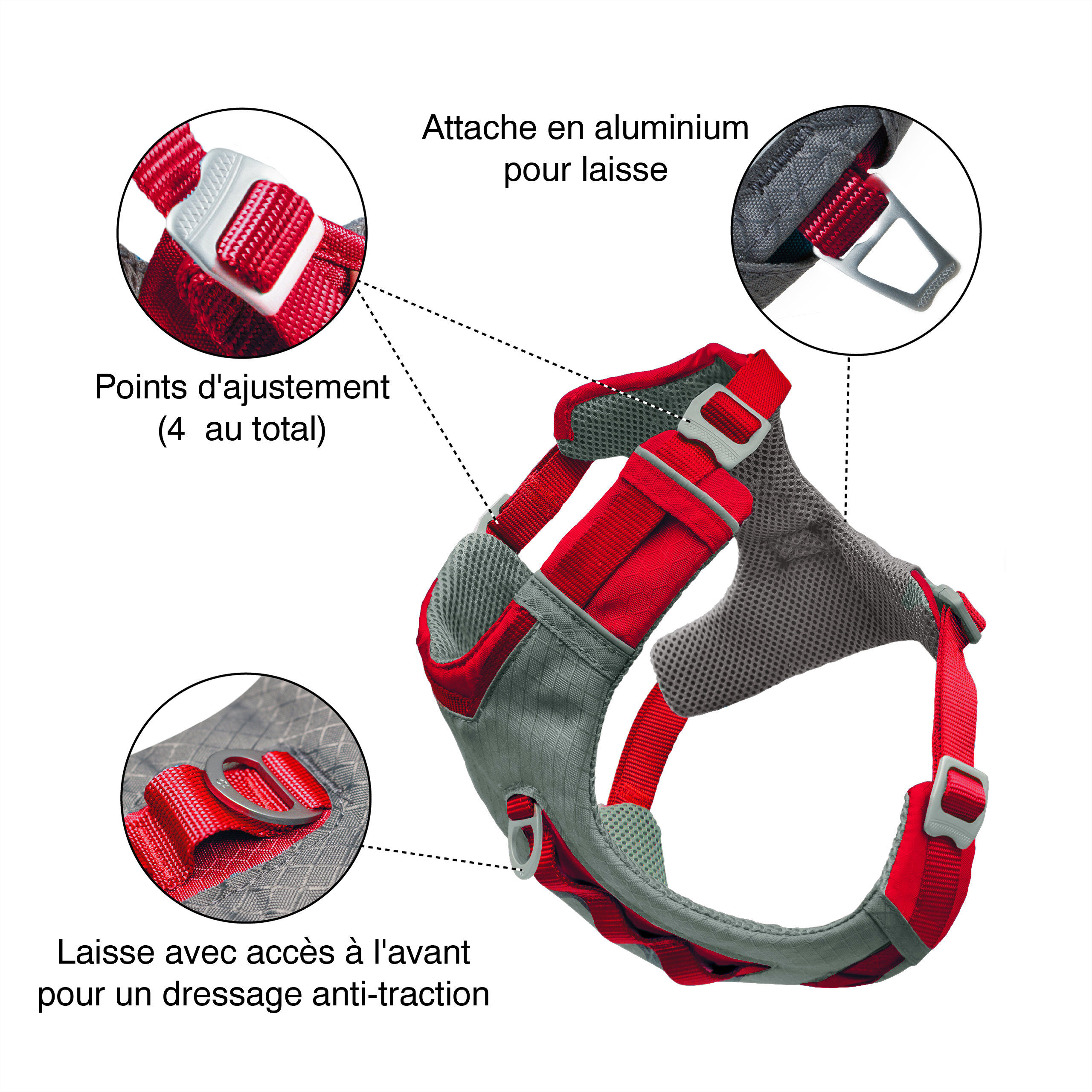 Kurgo - Harnais "Journey Air" Rouge pour Chiens - XS Image num&eacute;ro 5