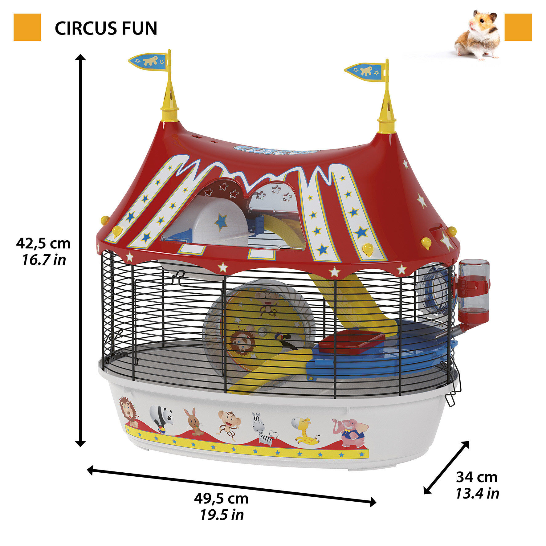 Ferplast - Cage Circus Fun Black - 34x49x42cm Image num&eacute;ro 5