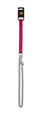 Animalis - Laisse Métal Fine Confort 15mm et 100cm pour Chien - Fuchsia