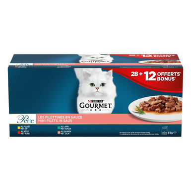 Gourmet - Sachets Fraîcheur Perle Les Filettines En Sauce Pour Chat Adulte - 40x85g