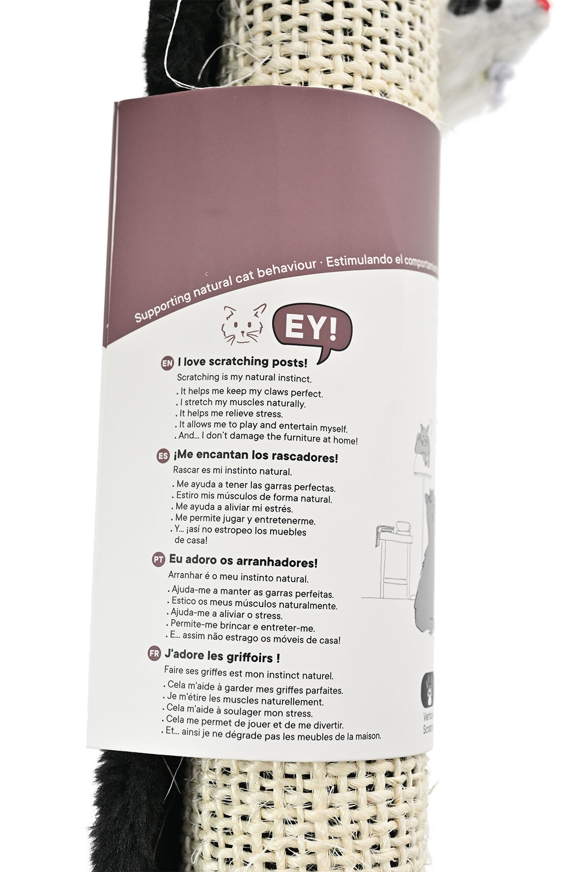 Leeby - Griffoir Pied Table pour Chats - 44,5x5cm Image num&eacute;ro 9