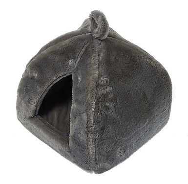 Cat's Fashion - Igloo Furly Gris pour Chat - 40x40x35cm