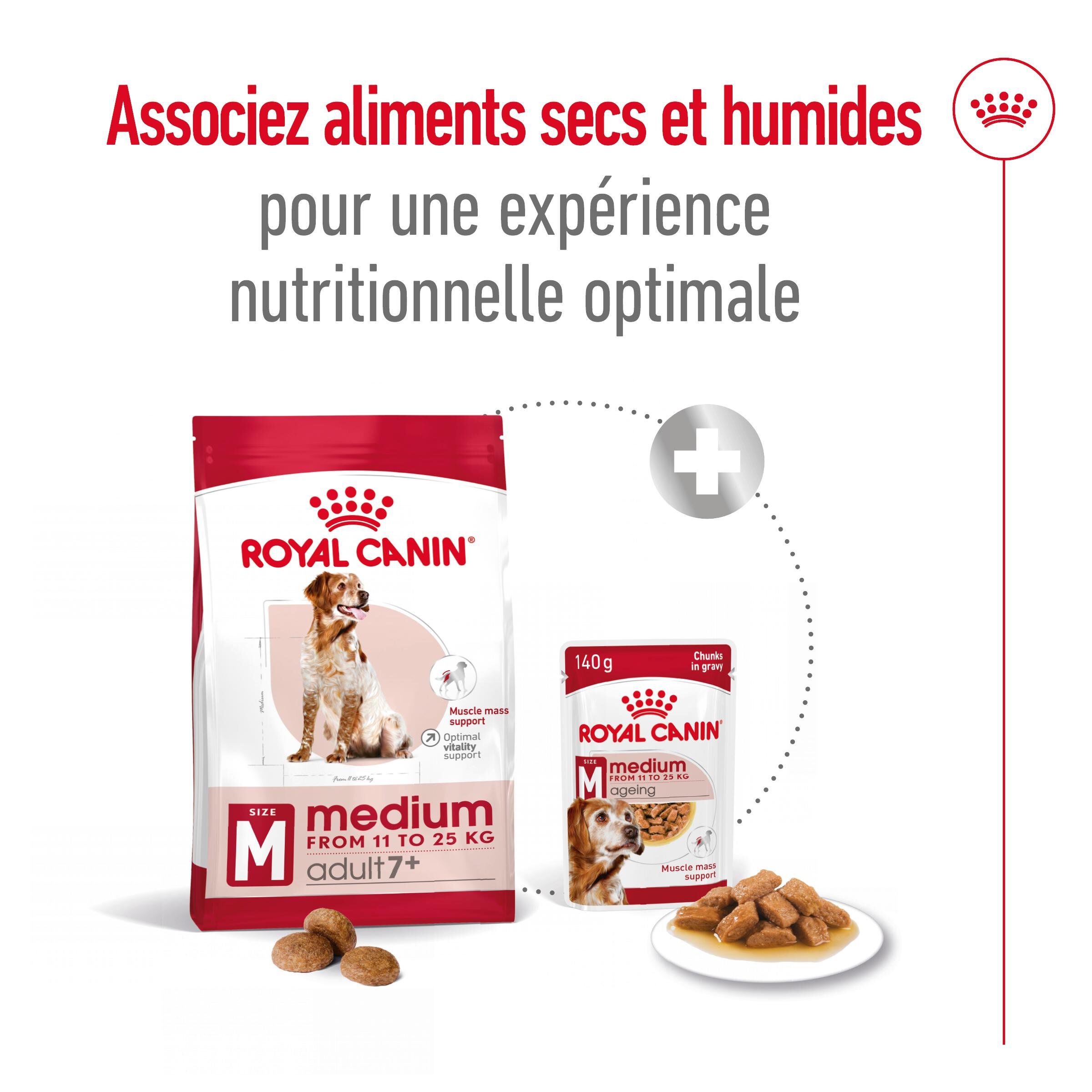 Royal Canin - Croquettes MEDIUM ADULT 7 POUR CHIEN DE +7 ANS - 10KG Image num&eacute;ro 7
