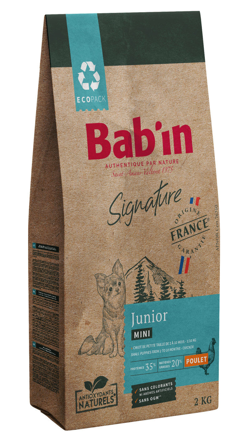 Bab'in - Croquettes Poulet pour Chiots Mini - 2kg Image num&eacute;ro 1