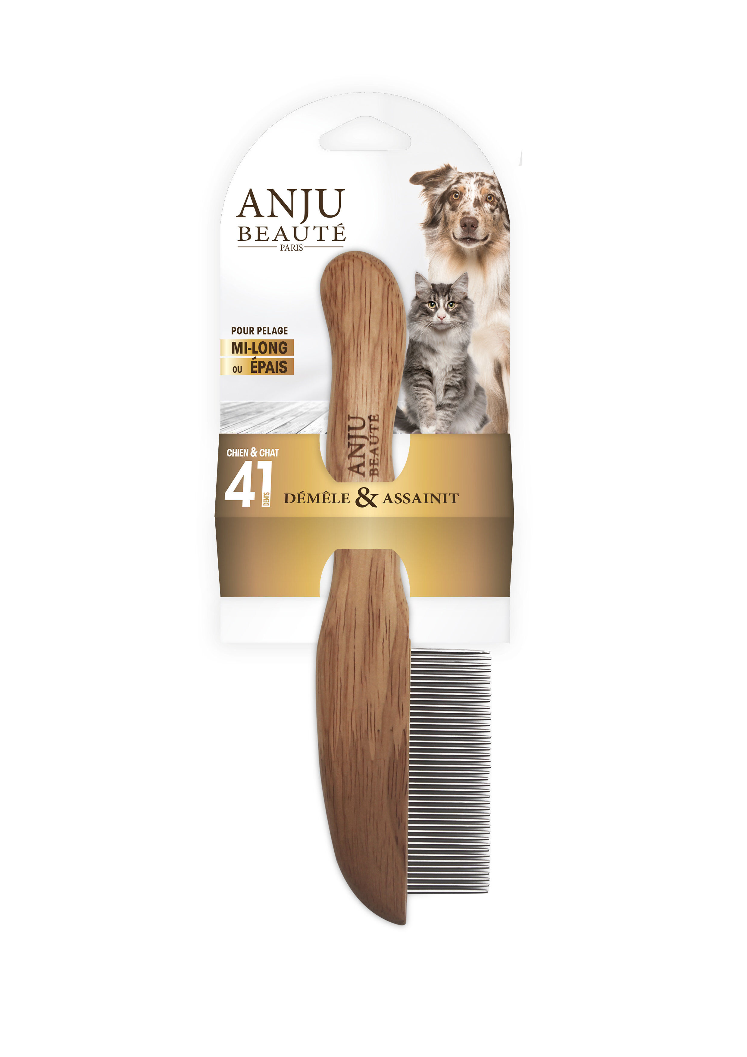 Anju Beaute - Peigne 41 Dents pour Chiens Image num&eacute;ro 1