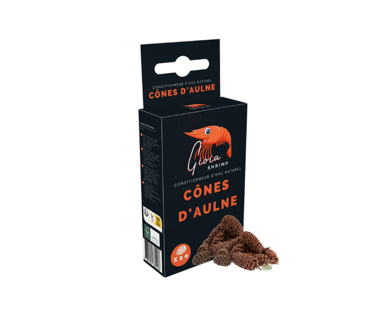 Gioiashrimp - Conditionneur d'Eau Naturel Cônes d'Aulne pour Crevette - x20 Image numéro 1 Gioiashrimp - Conditionneur d'Eau Naturel Cônes d'Aulne pour Crevette - x20 Image numéro 1