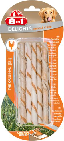 8in1 - Friandises Twisted Delights Stick Poulet pour Chien- x10 Image num&eacute;ro 1