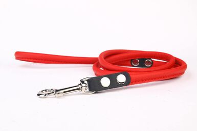 Yogipet - Laisse en Cuir 120cm pour Chien - Rouge