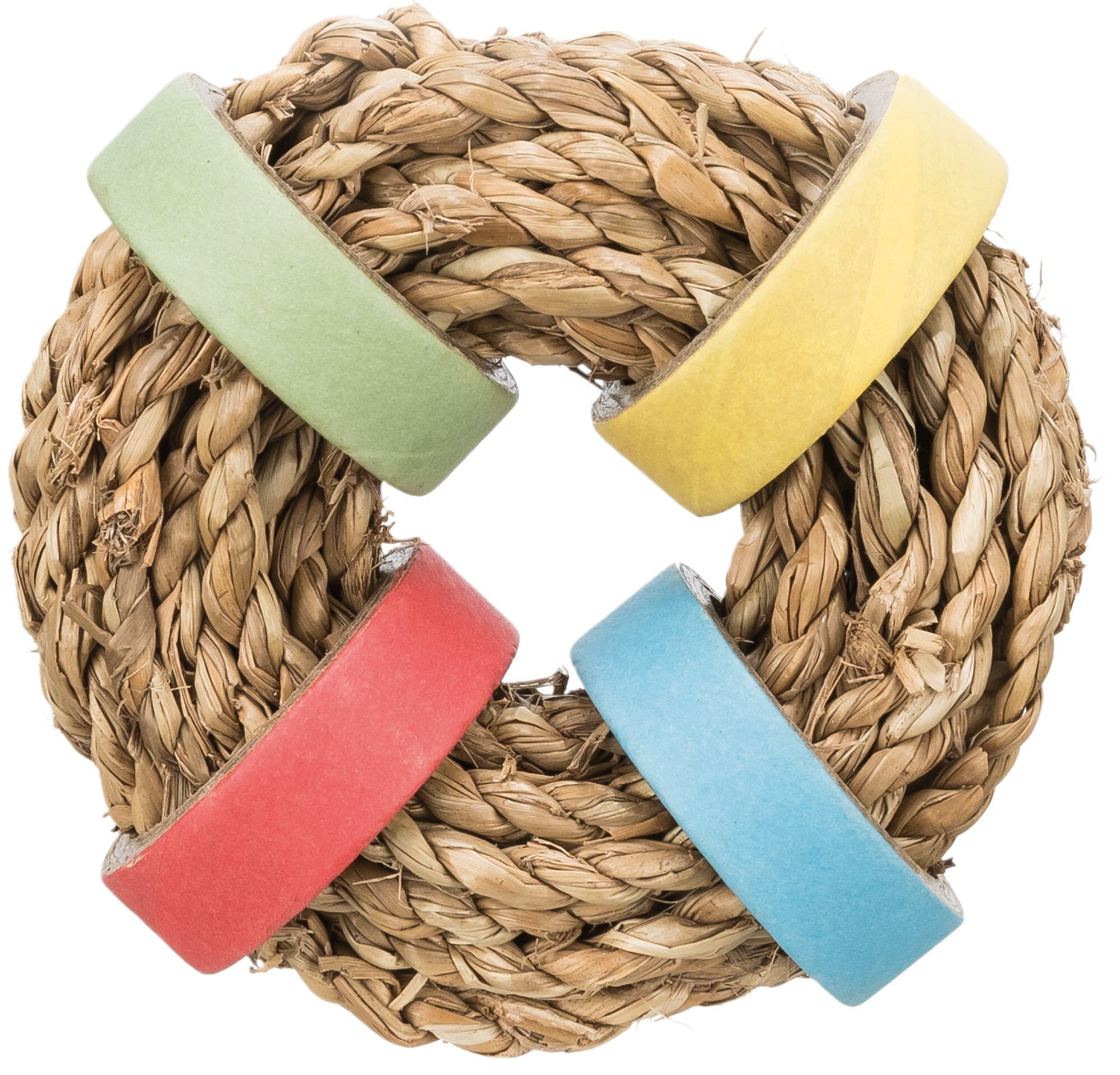 Trixie - Jouet Anneau en Jonc de Mer pour Rongeurs - &oslash; 8 cm Image num&eacute;ro 1