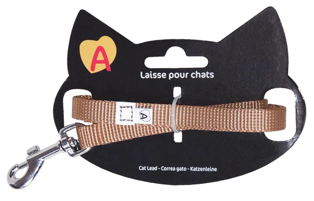 Animalis - Laisse Basic de 1,2m pour Chat - Taupe Image num&eacute;ro 1