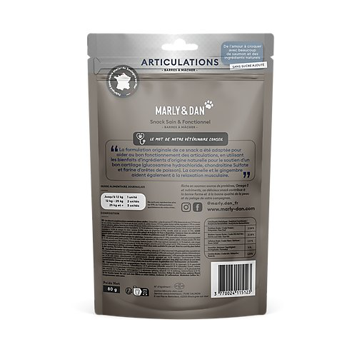 Marly & Dan - Barres &agrave; M&acirc;cher Articulations - 80g Image num&eacute;ro 2