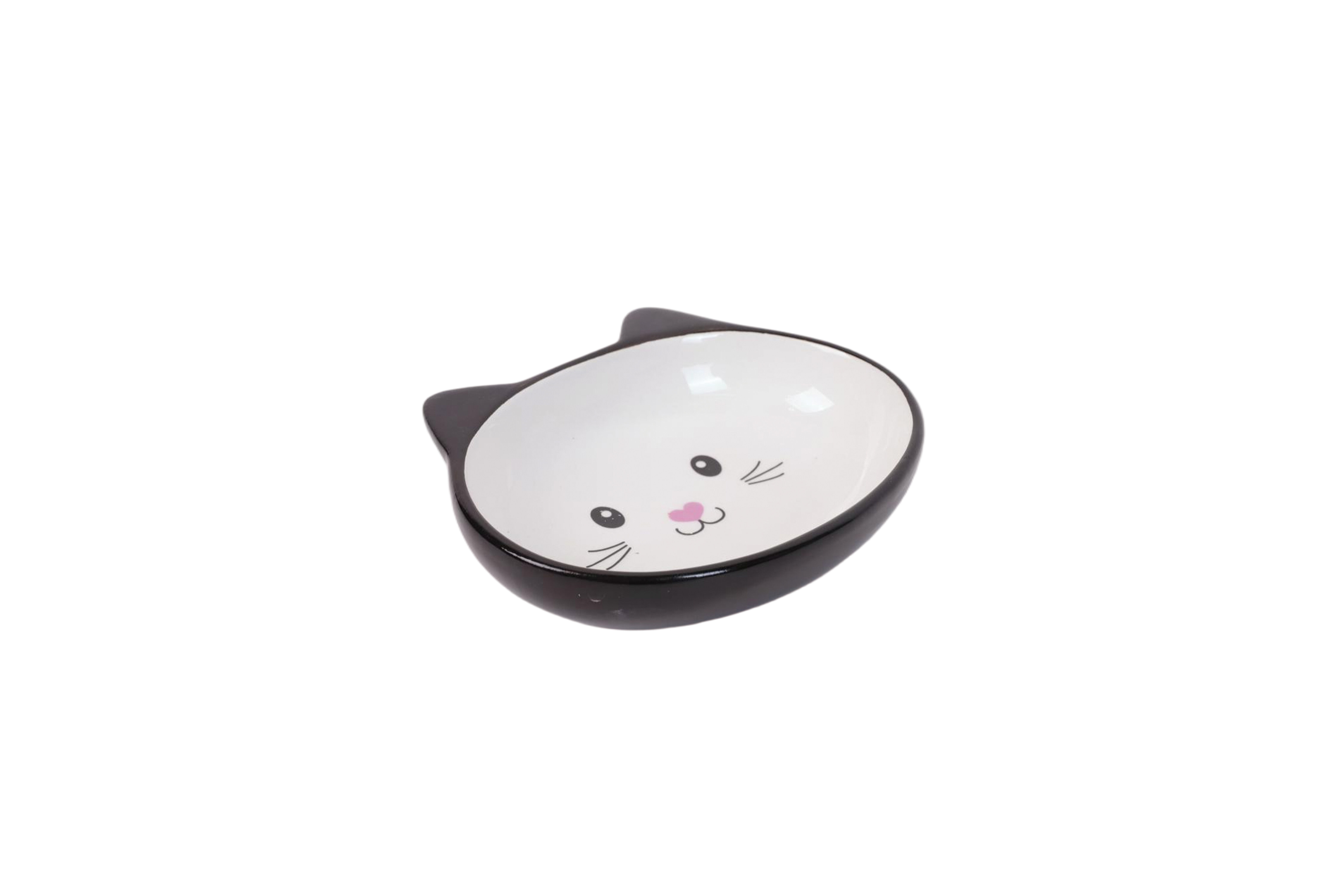 Leeby - Gamelle Forme T&ecirc;te de Chat en C&eacute;ramique pour Chats - 120 ml Image num&eacute;ro 2