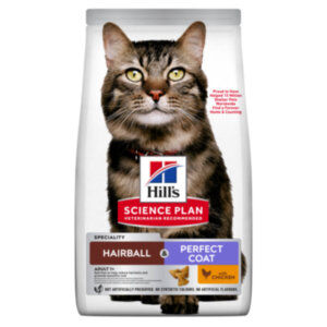 Hill's Science Plan - Croquettes Feline Hairball & Perfect Coat Poulet - 3kg Image num&eacute;ro 1