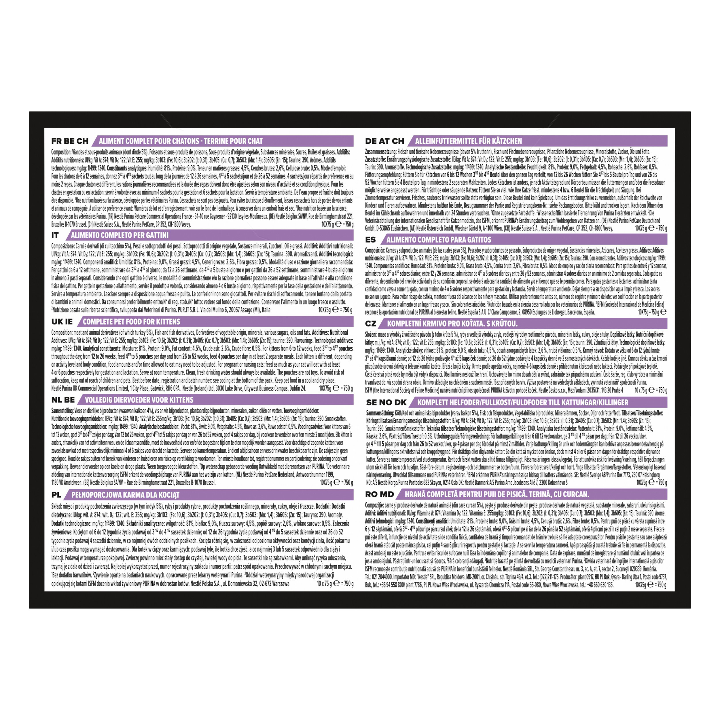 Pro Plan - P&acirc;t&eacute;e Repas Kitten Healthy Start Dinde pour Chatons - 10x75g Image num&eacute;ro 2