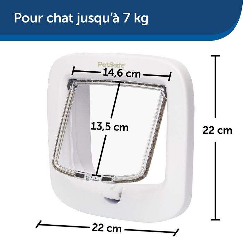 PetSafe - Chatière 4 Positions Luxe pour Chats - Blanc Image numéro 7 PetSafe - Chatière 4 Positions Luxe pour Chats - Blanc Image numéro 7