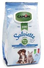 Camon - Lingettes Nettoyantes avec Alo&egrave;s pour Chiens et Chats - x100