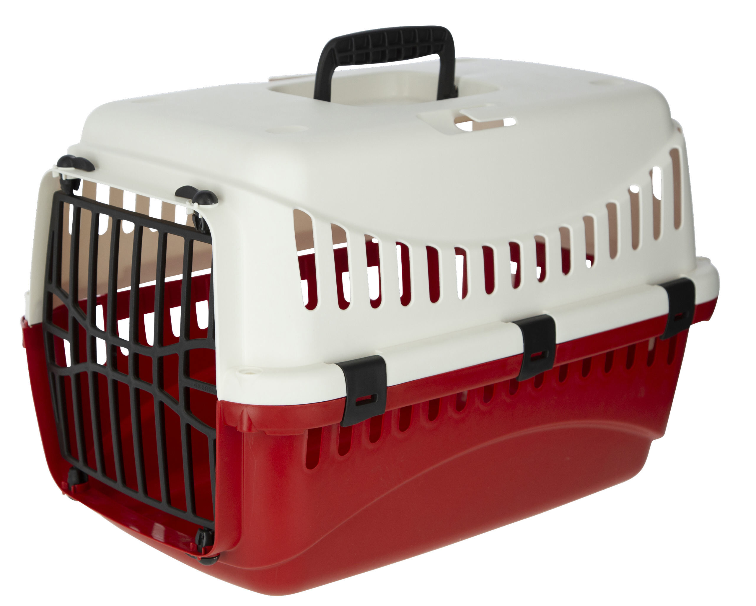 Kerbl - Box de Transport Exp&eacute;diton Cr&egrave;me/Bordeaux pour Chats - 48x32x32cm Image num&eacute;ro 1