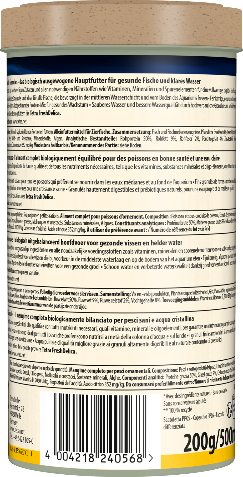 Tetra - Aliment Complet TetraMin Granules en Granul&eacute;s pour Poissons Tropicaux - 500ml Image num&eacute;ro 5