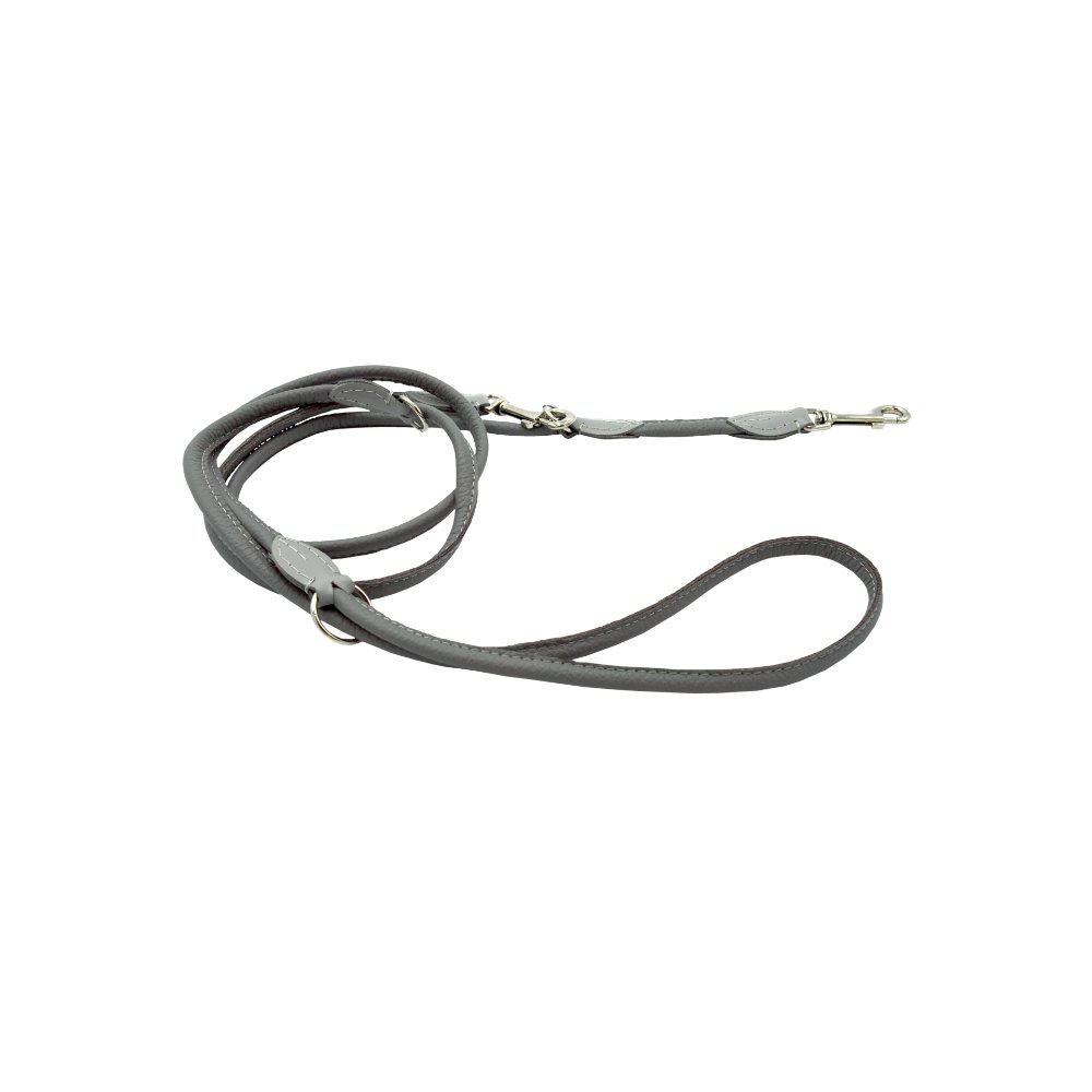 Comme Un Roi - Laisse Cuir Ajustable So Nature Gris pour Chien et Chat - 220cm Image num&eacute;ro 1