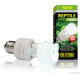 Exo Terra - Ampoule UVB 100 Fluocompact pour Terrarium Reptile