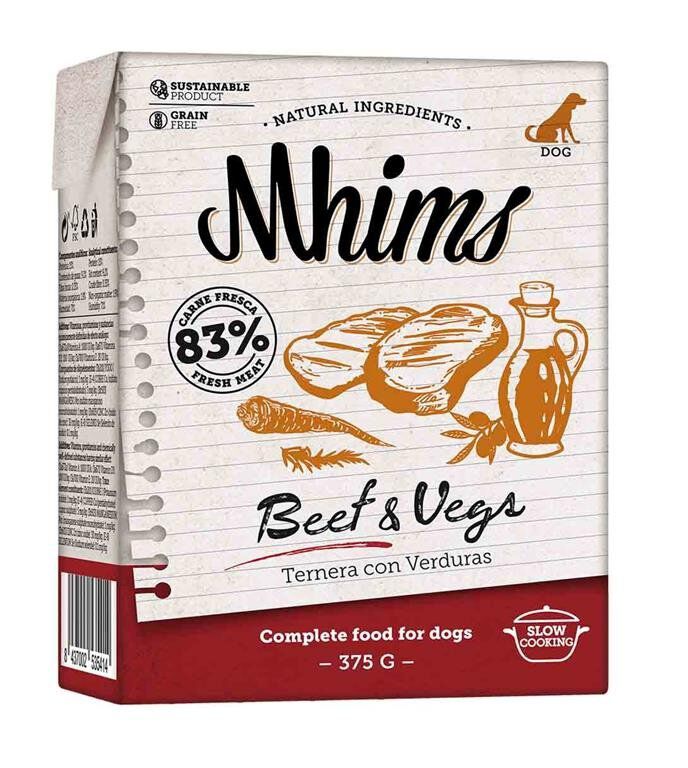 Mhims - Aliment Beef & Vegs au B&oelig;uf pour Chien - 375g Image num&eacute;ro 1