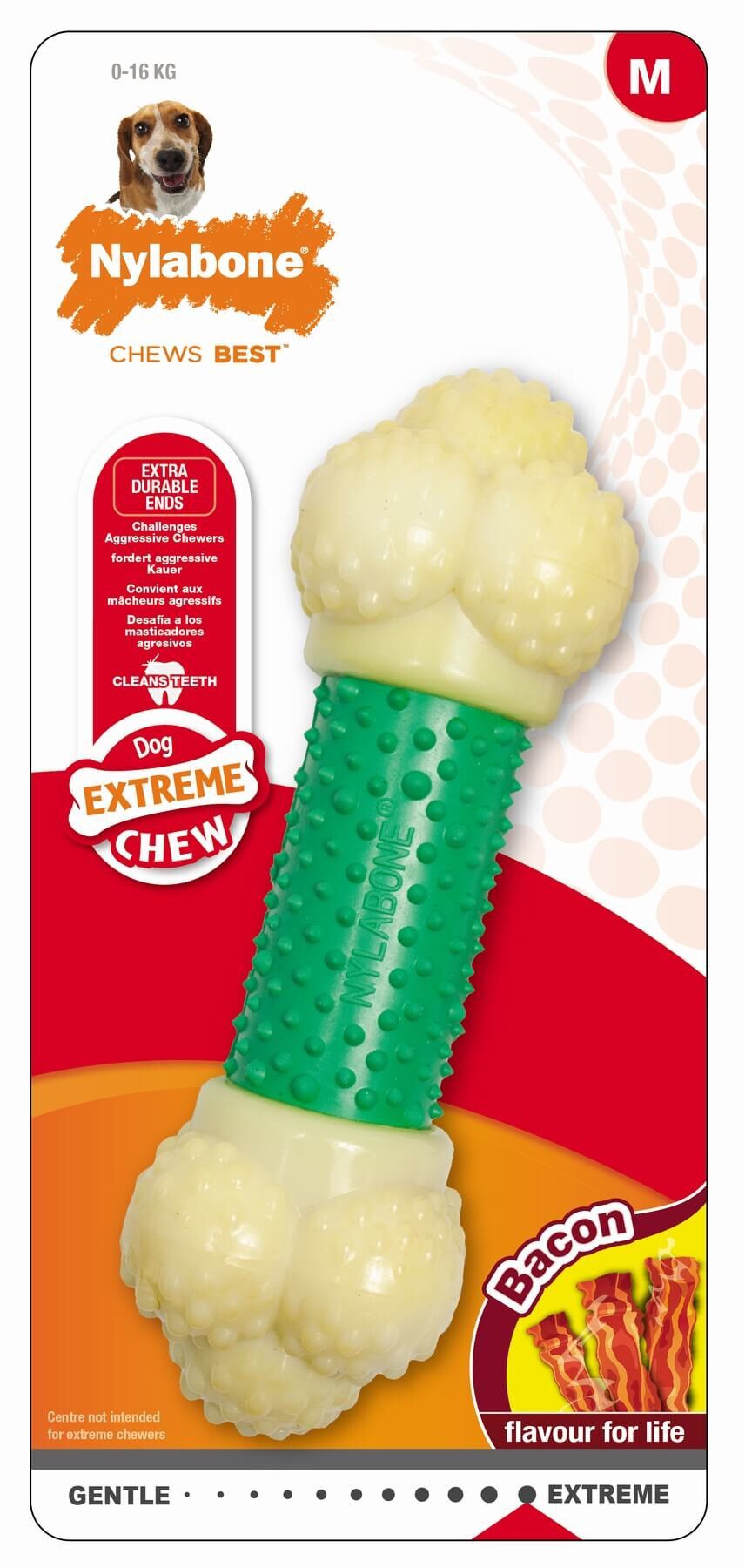 Nylabone - Jouet Os Double Action Extreme Chew pour Chien - M Image num&eacute;ro 1