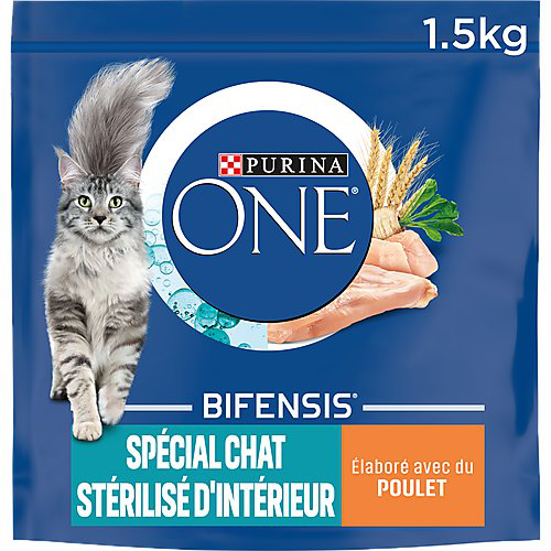 Purina One - Croquettes au Poulet et Bl&eacute; pour Chat St&eacute;rilis&eacute; d'Int&eacute;rieur - 1,5Kg Image num&eacute;ro 1
