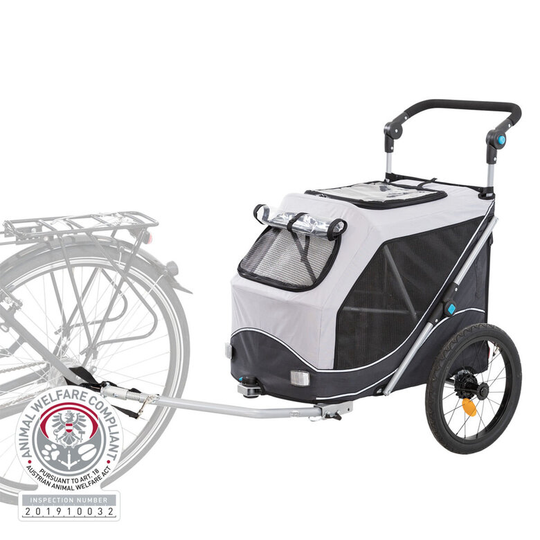 Trixie - Roulotte de Vélo Fonction Pliable Rapidement Gris - M: 63 x 95 x 90/132 cm Image numéro 1 Trixie - Roulotte de Vélo Fonction Pliable Rapidement Gris - M: 63 x 95 x 90/132 cm Image numéro 1
