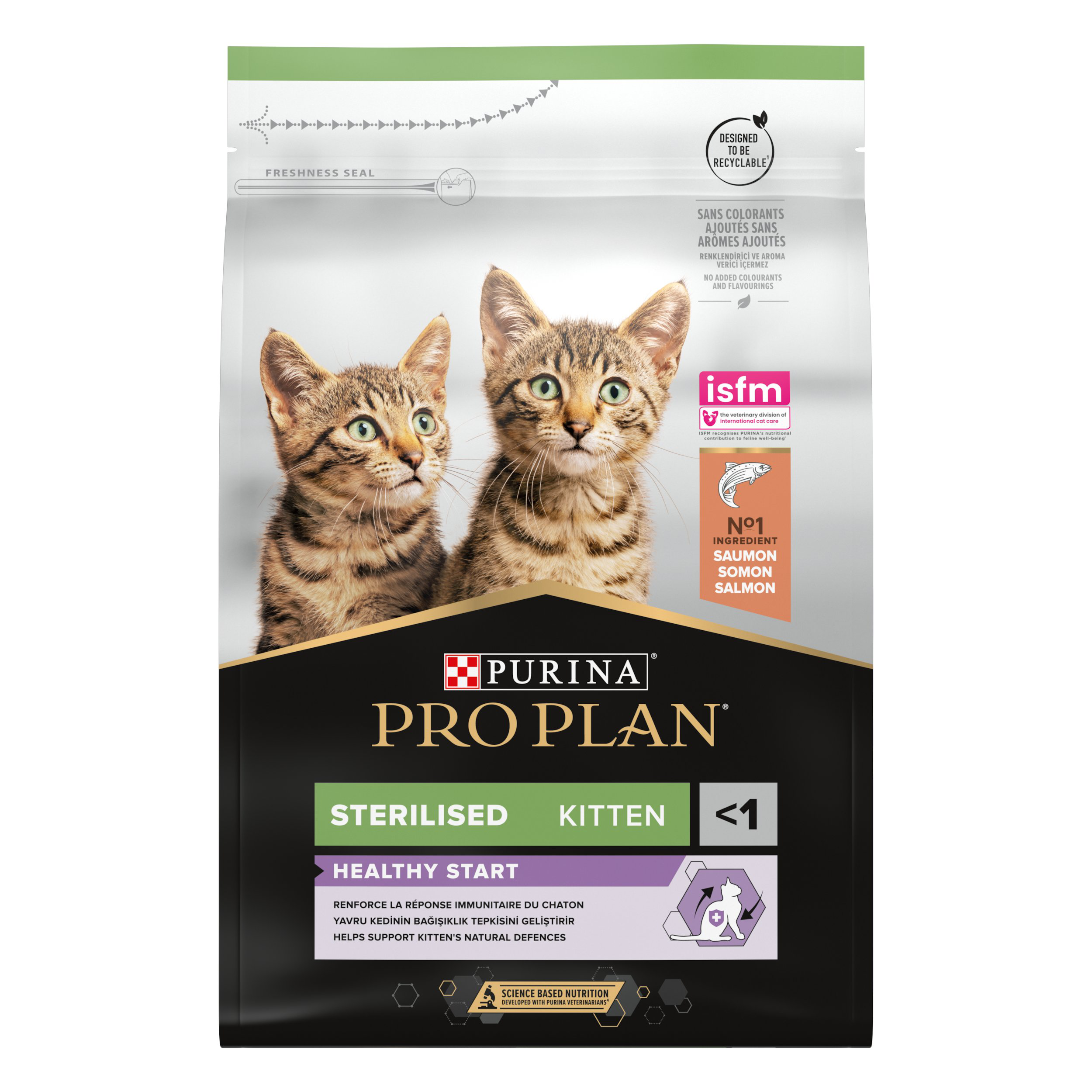 Pro plan - Croquettes Sterilised Kitten au Saumon pour Chaton - 3Kg Image num&eacute;ro 1