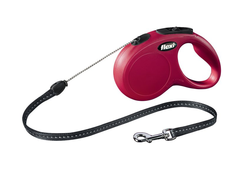 Flexi - Laisse Classic avec Cordon Rouge pour Chien - S 8m Image num&eacute;ro 1