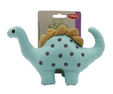 Tyrol -  Jouet Peluche Diplodocus en Coton Bio pour Chien - 21cm