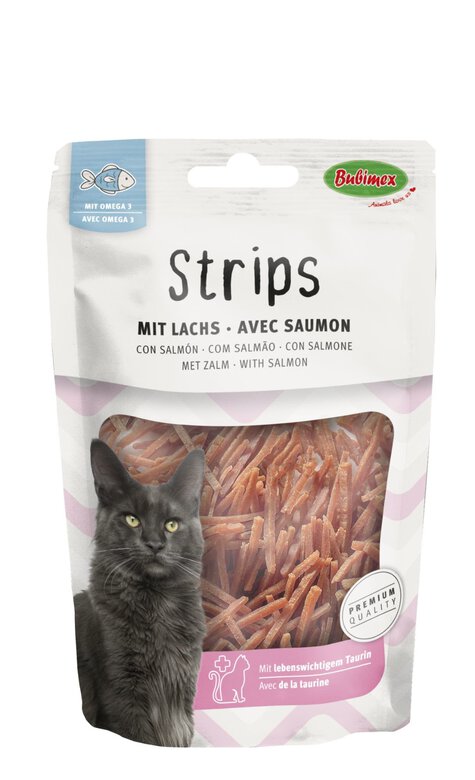 Bubimex - Friandises Strip de Saumon pour Chat - 50g Image numéro 1 Bubimex - Friandises Strip de Saumon pour Chat - 50g Image numéro 1