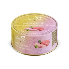 Terra Felis - Aliment Naturel au Lapin et Dinde pour Chats - 80g