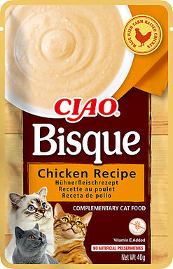 Inaba - Friandises Bisque Recette au Poulet pour Chats - 40g