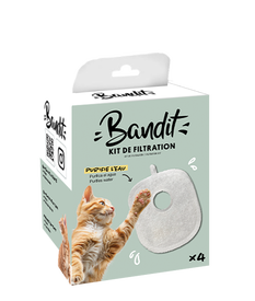 Bandit - Kit de Filtration pour Fontaine à Eau - x4