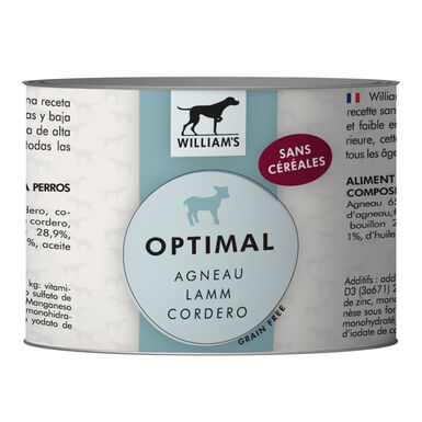 William's - Pâtée OPTIMAL à l'Agneau pour Chien