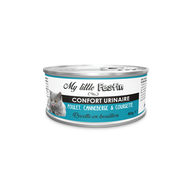 My Little Festin - P&acirc;t&eacute;e Recette en Bouillon Confort Urinaire au Poulet pour Chats - 80g