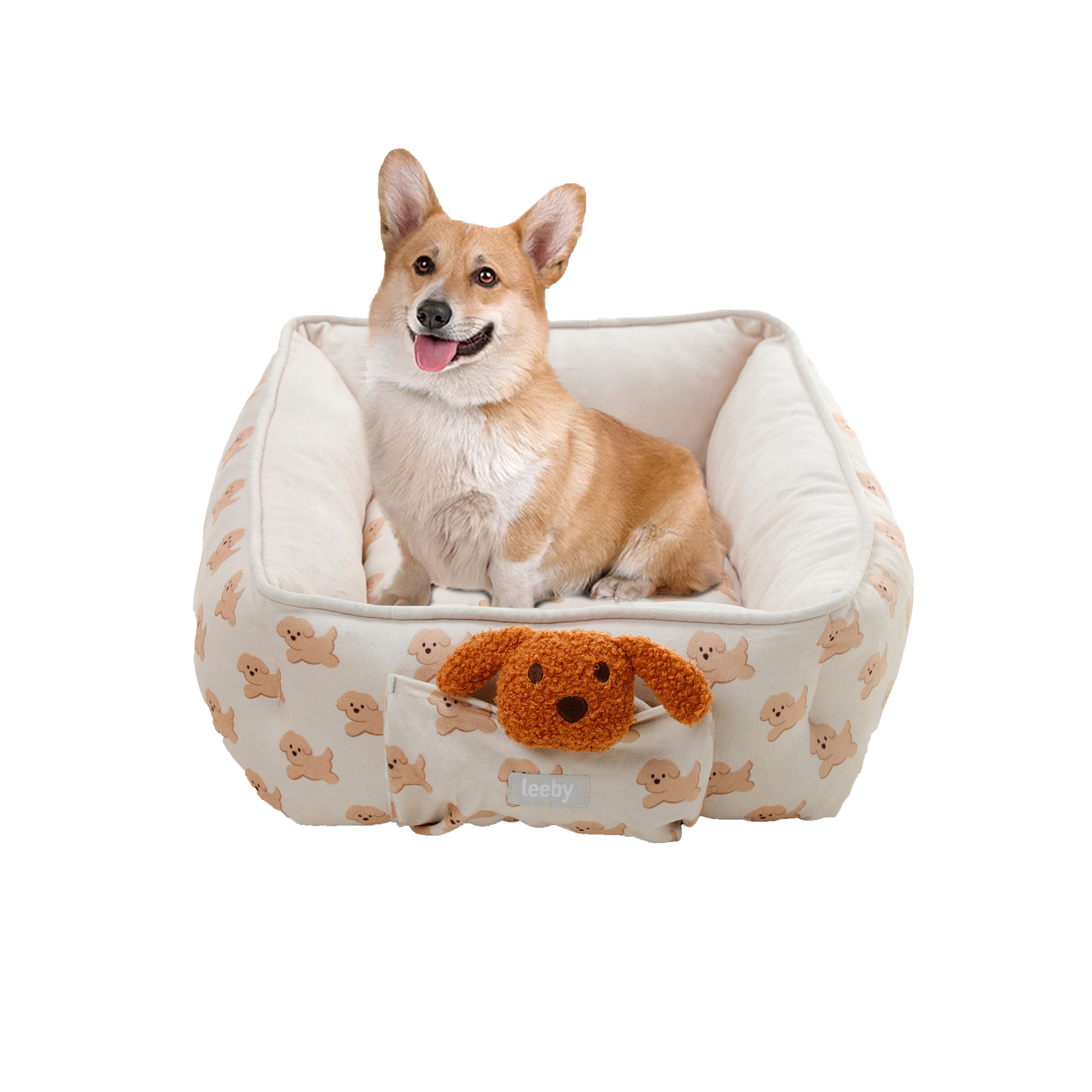 Leeby - Sofa Doudou Chiot pour Chiots - Blanc Image num&eacute;ro 1