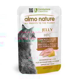 Almo Nature - P&acirc;t&eacute;e Hfc Jelly Filet De Poulet Et Fromage - 55g