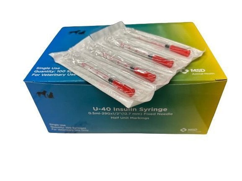MSD - Seringues à Insuline U-40 pour Chiens et Chats - x100 Image numéro 1 MSD - Seringues à Insuline U-40 pour Chiens et Chats - x100 Image numéro 1