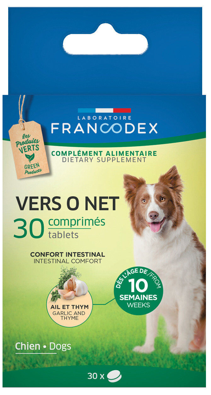 Francodex - Comprim&eacute;s Vers O Net Confort Intestinal pour Chiens - x30 Image num&eacute;ro 1