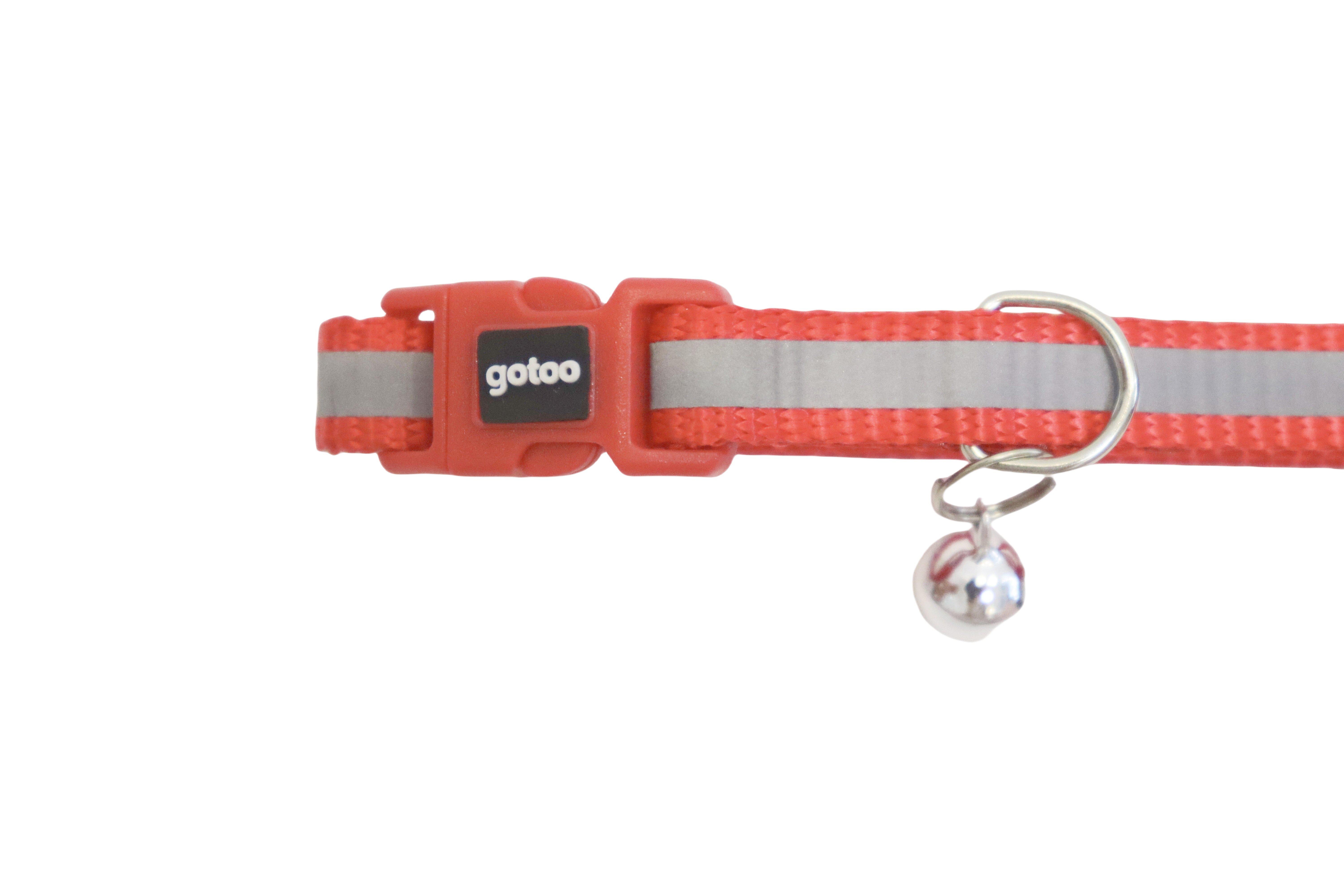 Gotoo - Collier en Nylon Premium  1x20-30cm pour Chat - Rouge Image num&eacute;ro 2