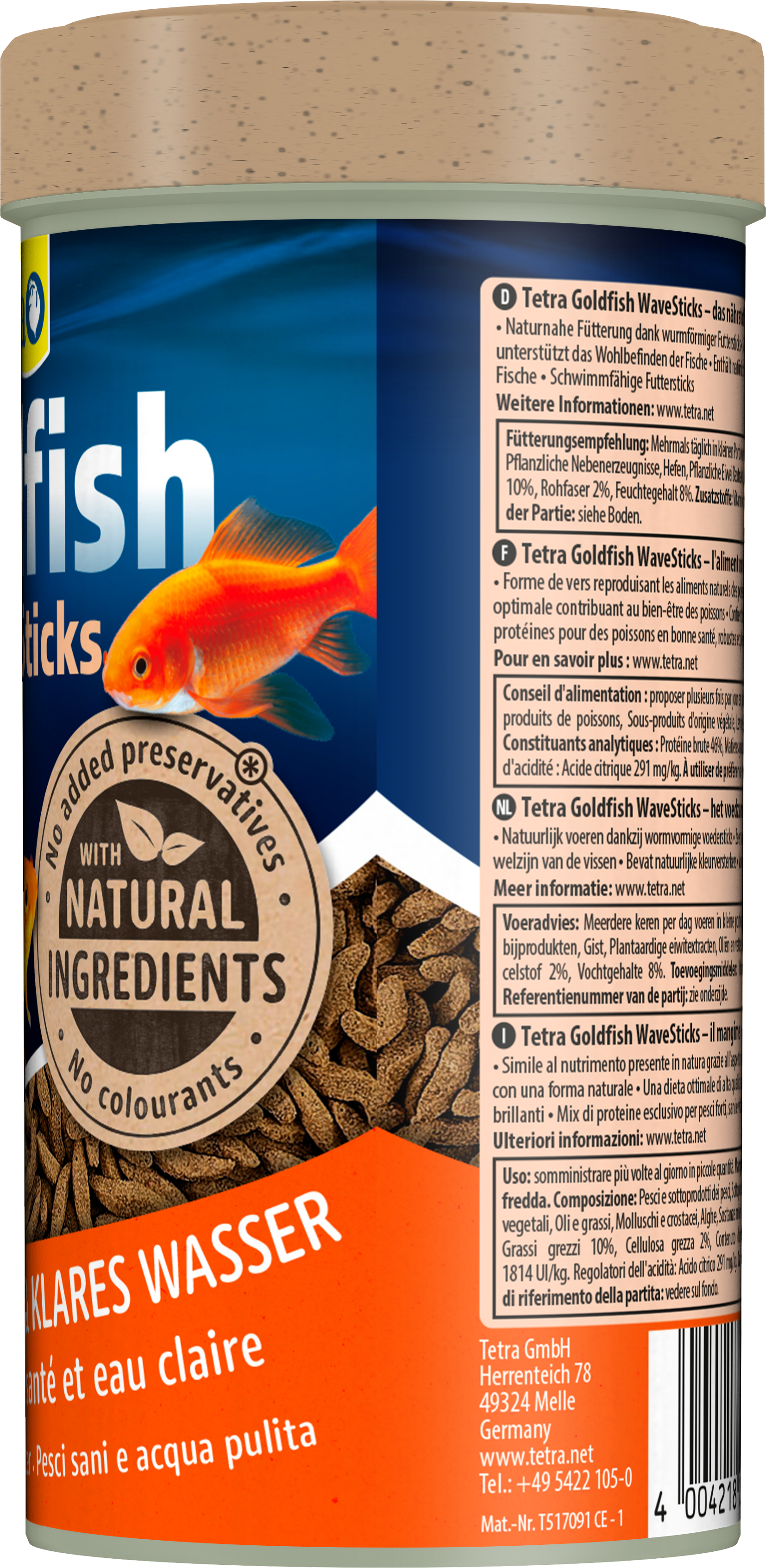 Tetra - Aliment Goldfish Wave Sticks Poissons Rouges - 250ml Image num&eacute;ro 4